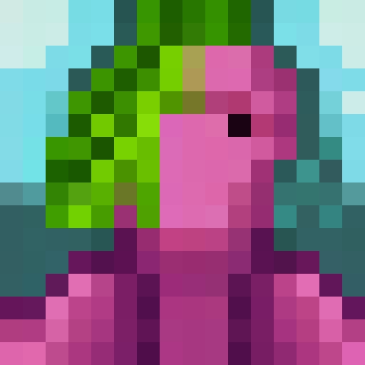 Cute green sleepy stegosaurus cartoon, kawaii style, square, 16x16, pixel art