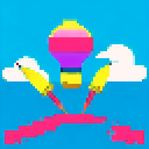 colorful art paintbrush, 32x32 badge style, bold black outline, vibrant sRGB colors