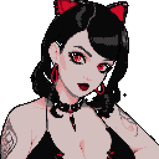 busty goth, nude curvy goth, cute goth woman, with black hair, and red lipstick, nude breast, beauty photo, glamour shot, avatar portrait