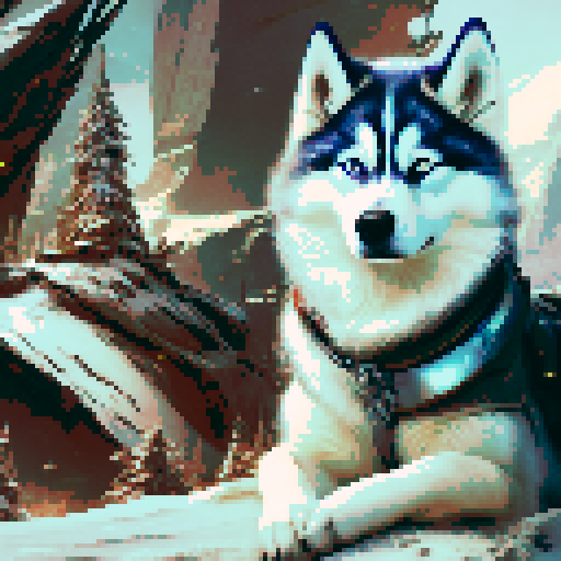 Merry Christmas with a Siberian Husky