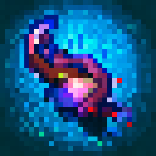 execute, game skill icon, 32x32 pixel art, sRGB, skill art, close up, portrait, intense gaze, vibrant colors, dynamic pose, glowing energy, sharp lines