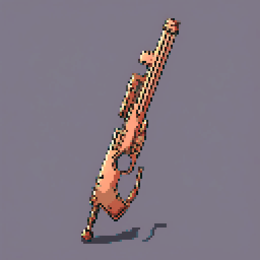 I want a copper structure reminiscent of a mounted weapon of some sort seen from a head on two dimensional perspective. The design should be relatively simple. I also want this object usable as an asset in a videogame, meaning only one object per image, outlined with a strong black stroke, on a solid-color background.