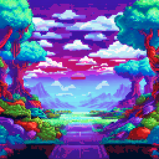 make a background with a sky, and a bunch of huge roots to the right