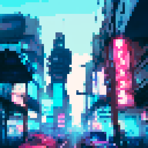 Tramway, streetcar in a blade runner style, cyberpunk, aetherpunk, cloudy, dark colors, neon lights