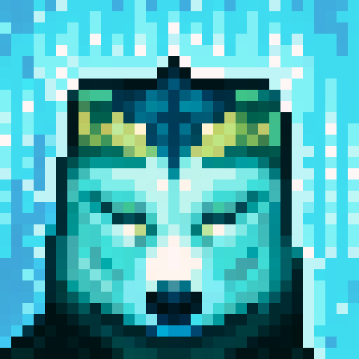 wolf avatar, portrait, glowing eyes