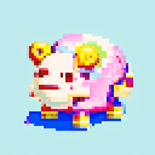 Pixel art snail sprite in a realistic pose, cartoony style, inspired by Super Auto Pets and Paper Mario, cute but not childish, no border, sRGB PNG