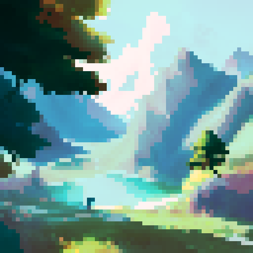 A huge mountain, sunset, beautiful scenery, fantasy