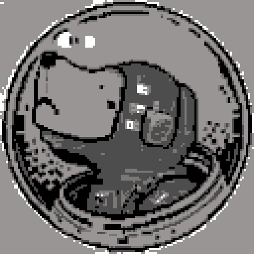 dog, astronaut costume, Dan Hipp style, Leonardo Davinci style, minimalist, black and white, hand-drawn, pixel art, sRGB