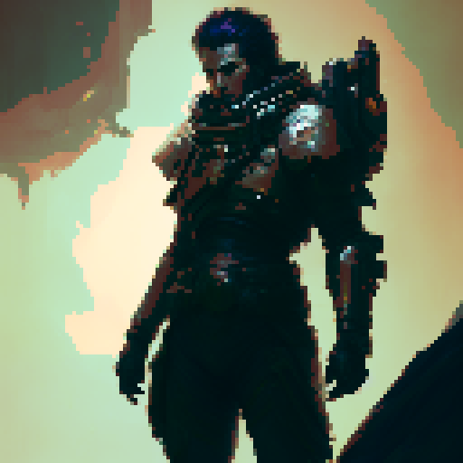 warrior, futuristic suit, ancient sword, fantasy RPG