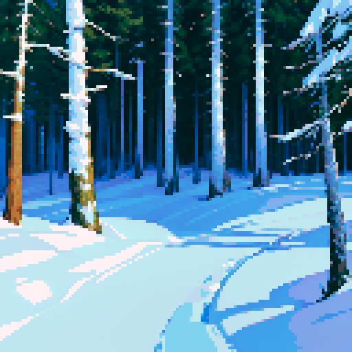 Snow forest back ground tile assets