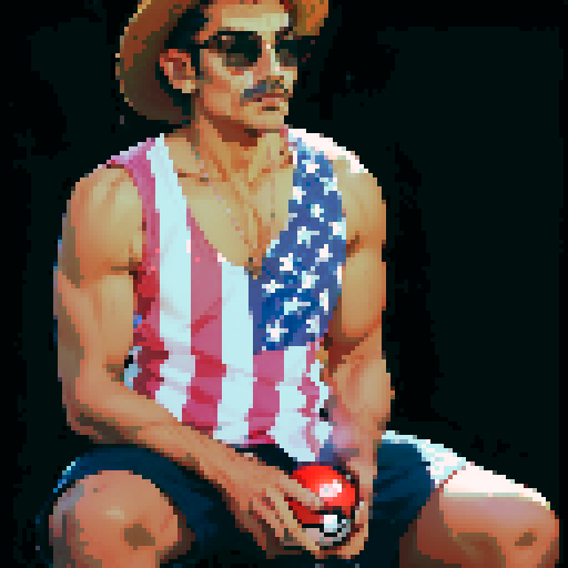 Male Hispanic holding Pokéball 