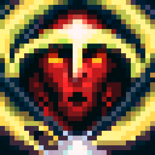 A ghoul icon in a vampiric style