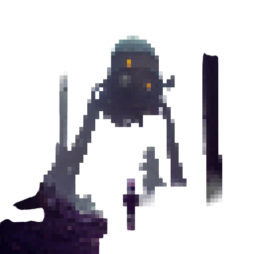 Goblin peering through the misty forest, holding a rusted lantern and wearing a tattered cloak, surrounded by twisted trees and glowing mushrooms in a whimsical art style.