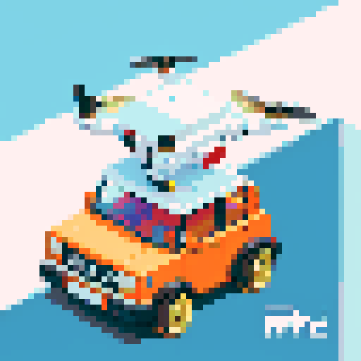 I want to see a drone flying to deliver a brochure to a customer 