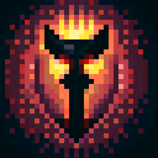 grim vampire hunter, menacing vampire with glowing red eyes, sinister fangs and sharp claws, swift dash streaks in the background, dark and mysterious ambiance, 32x32 pixel art, skill art, close up, portrait