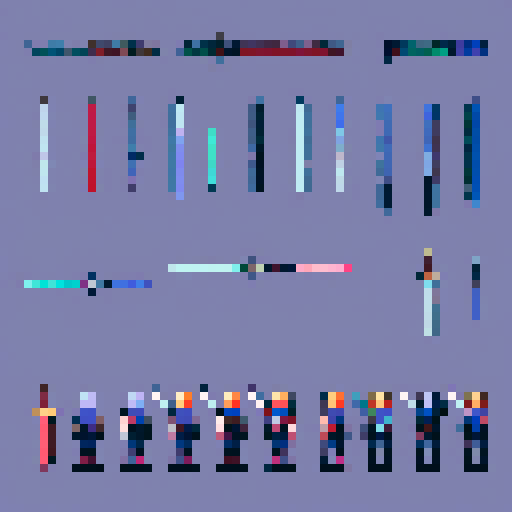 create 2d sword sprites
