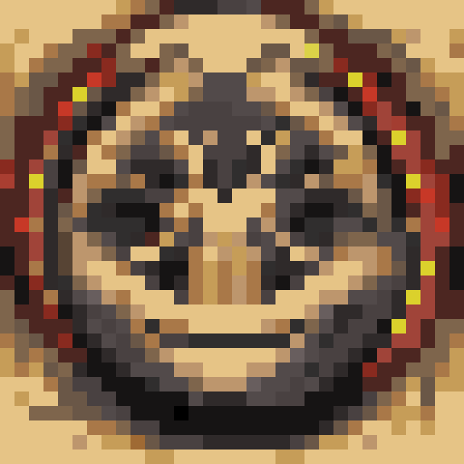 Human figure, faceless, nude, wielding a bow or throwing object, targeting animal, greenery background, hunting, hunter, animal getting hit, pixel art, sRGB