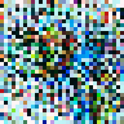 colourful pixelated assault riffle