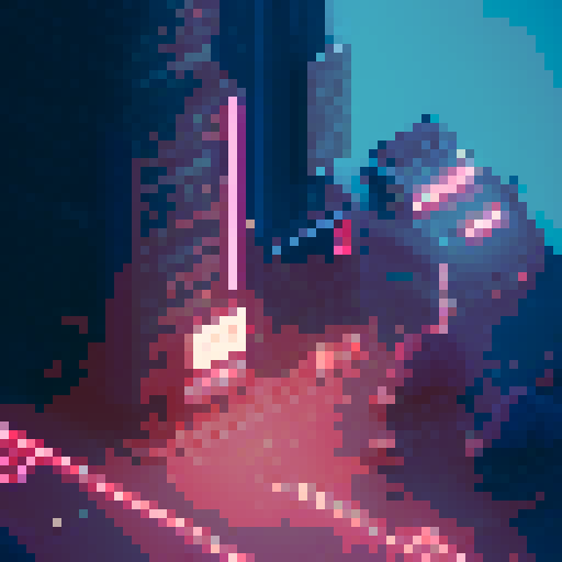 developer brunette curly boy, neon-lit Tokyo behind, coding lines on screen, pixel art style, vibrant colors, retro-futuristic cityscape, glowing skyscrapers, bustling streets, arcade machines, cyberpunk aesthetic, digital rain, holographic advertisements,