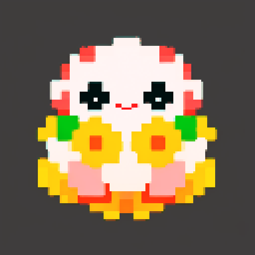 sentient flower, single color background