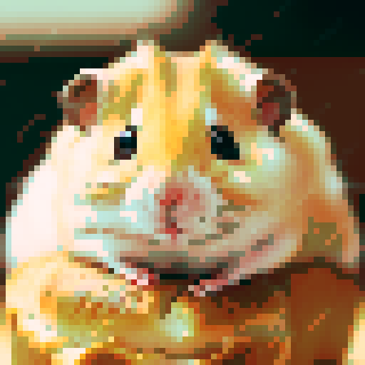 hamster on a bread