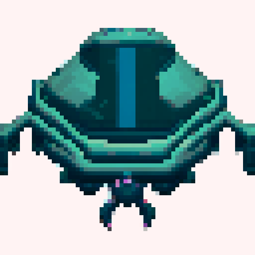 Top Down Animated space alien boss