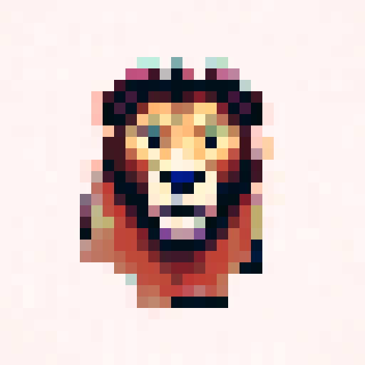 Summon Lion Spell Icon, 32x32 pixel art, sRGB, skill art, close up, portrait