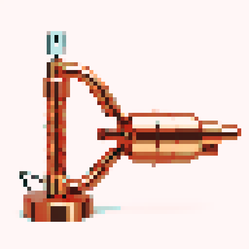 copper corkscrew with motor and electrical hookups. White background