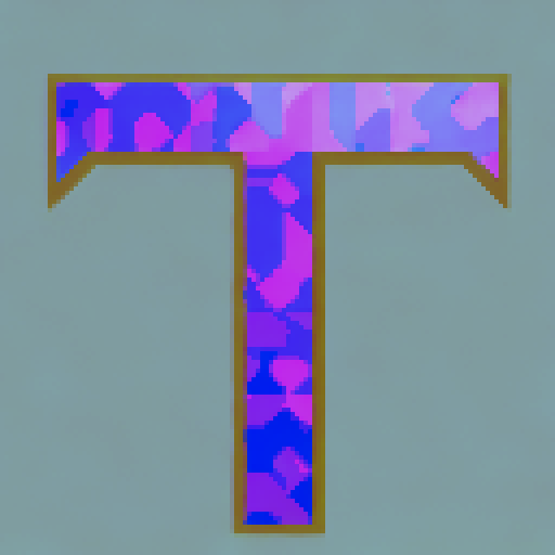 Gilded Letter T, Letter T, a T,