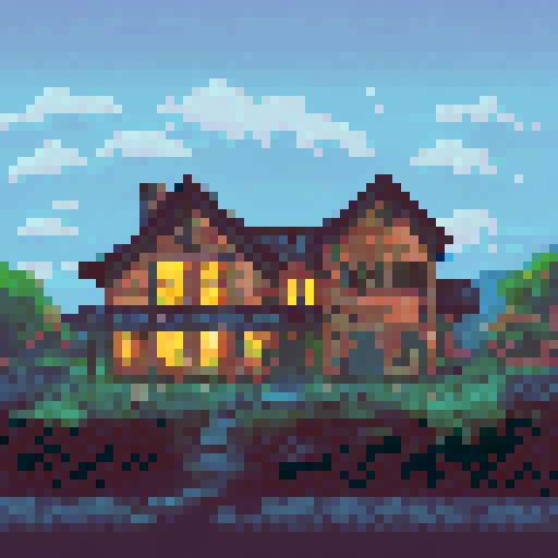 night ghost Flying around as pink snow falls