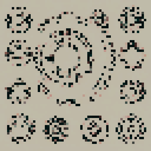 old rusty gear usable as an asset (clear, thick lines and a solid-color background)