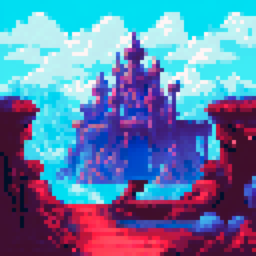  a dungeon with travelers going near a dragon
