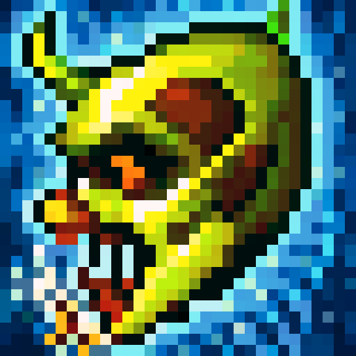 profile portrait of a demon with horns