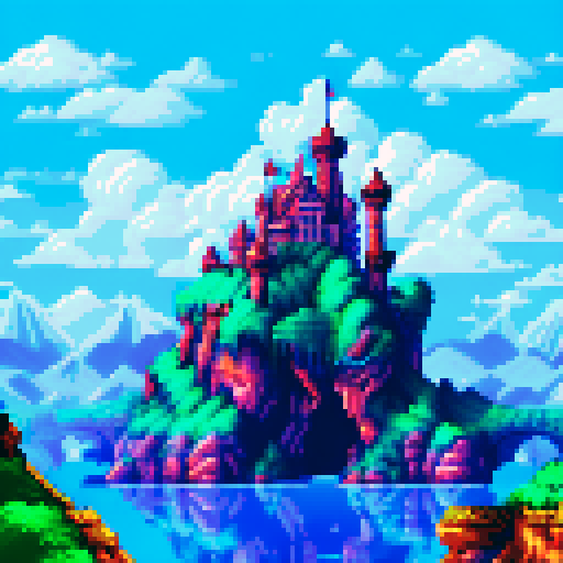 nsfw, cumshot, sRGB, pixel art, background, landscape
