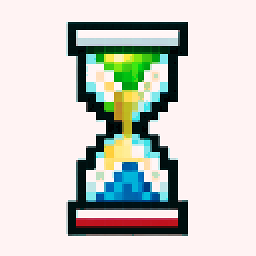 Create an Hourglass on white background