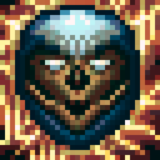 Create a 2D pixel art character for a post-apocalyptic game with a decay theme. The player is a rugged survivor, dressed in tattered clothes and worn-out armor, showing signs of exposure to a decaying world. The character wields makeshift weapons like a rusted blade or a crude gun. The color palette should include muted, earthy tones to emphasize the decay theme.