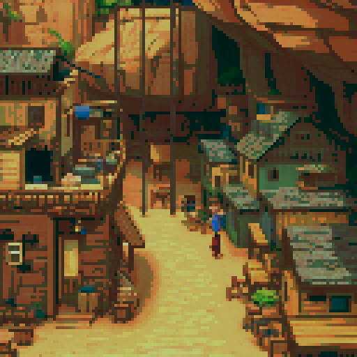 Canyon village, shantytown, sandy