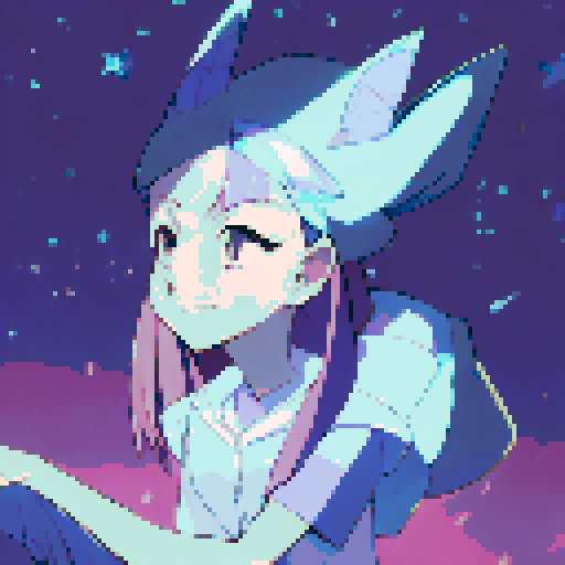 Lonely girl, tears streaming down her face, sits on a bench under a starry night sky in a poignant anime-style scene with hues of blue and purple, capturing the melancholy mood.