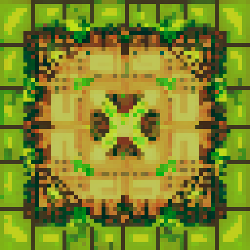 earth, grass, vibrant shades of green, intricate pixelated details, lively tufts of grass, textured soil, contrasting brown hues, seamless tile pattern, 2D game art, sRGB color space