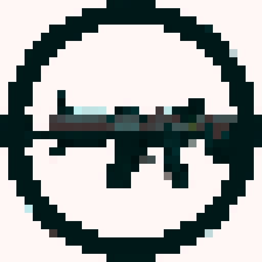 M4A1 Rifle icon, white background, black icon, no detail, flat icon
