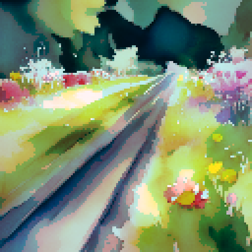 a watercolor of a posy of wild flowers 