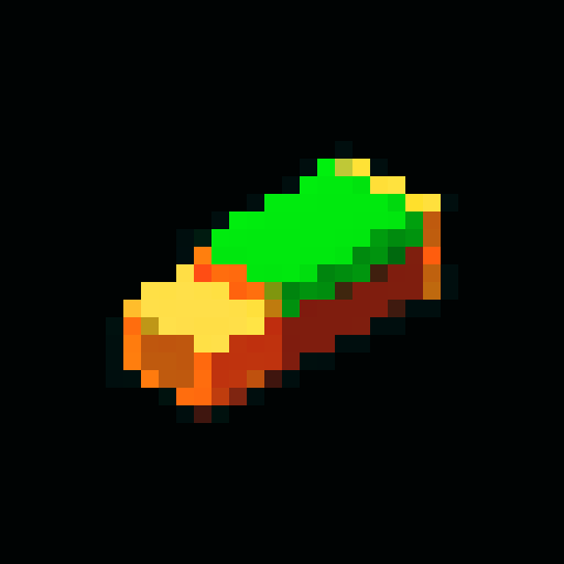 pixel art 2d wood log