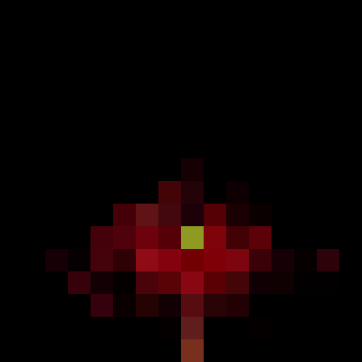 red spider lily, rendered in a 16x16 pixel portrait style make it simple to notice