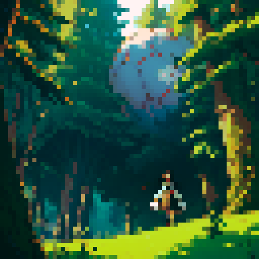 a giant spider web strung between two trees in the forest
