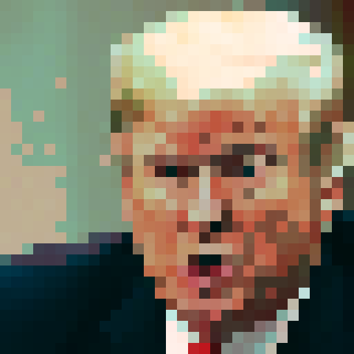 Create a pixelated Trump