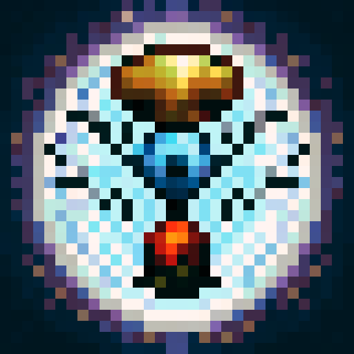 16 bit snowman with a carrot nose, coal eyes, and a top hat, in the style of a game icon, featuring 32x32 pixel art, vibrant sRGB colors, showcasing skillful close-up portrait