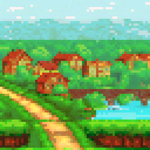 A village with low development in the middle of forest 
