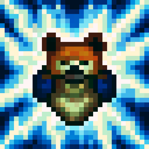 hachiko, fluffy, furry, game icon, 32x32 pixel art, sRGB, skill art, close up, portrait