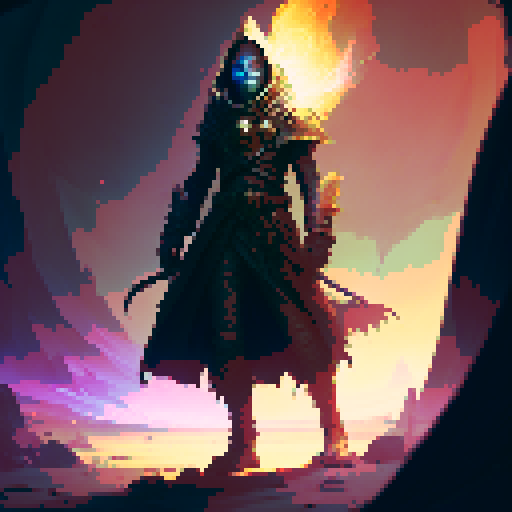 DnD Warlock, dark robes, glowing eyes, summoning fire, arcane symbols, ancient tome, mystical staff, swirling shadows, ethereal aura, thunderous skies, epic battles