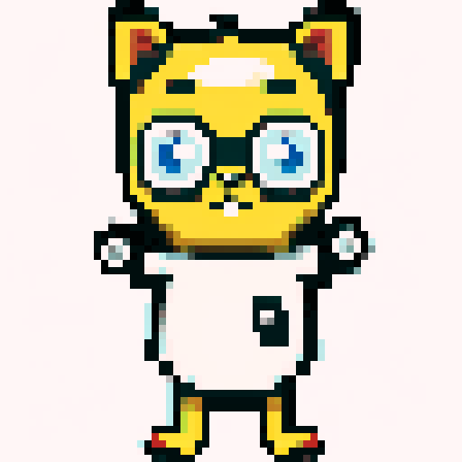 A delightful 2D cartoon illustration character of a male dog and large expressive eyes, and small ears. It has two long arms and two legs. The character can be dressed with a yellow outfit of a Sporty, Bohemian, Grunge, Preppy, Punk, Streetwear, Classic, Casual, or evening dress. The playful and cartoonish design allows for easy animation and engaging storytelling. Perfect for young readers and colorists alike, this charming character is sure to captivate and entertain.